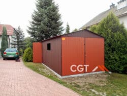 garaże drewnopodobne