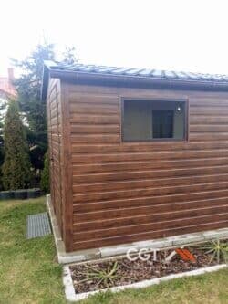 garaże drewnopodobne