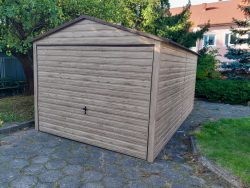 garaż 3x5 dwuspadowy w kolorze winchester